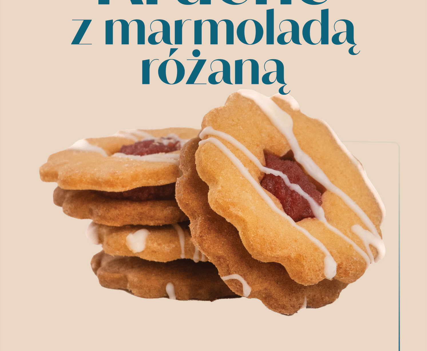 Kruche z marmoladą różaną