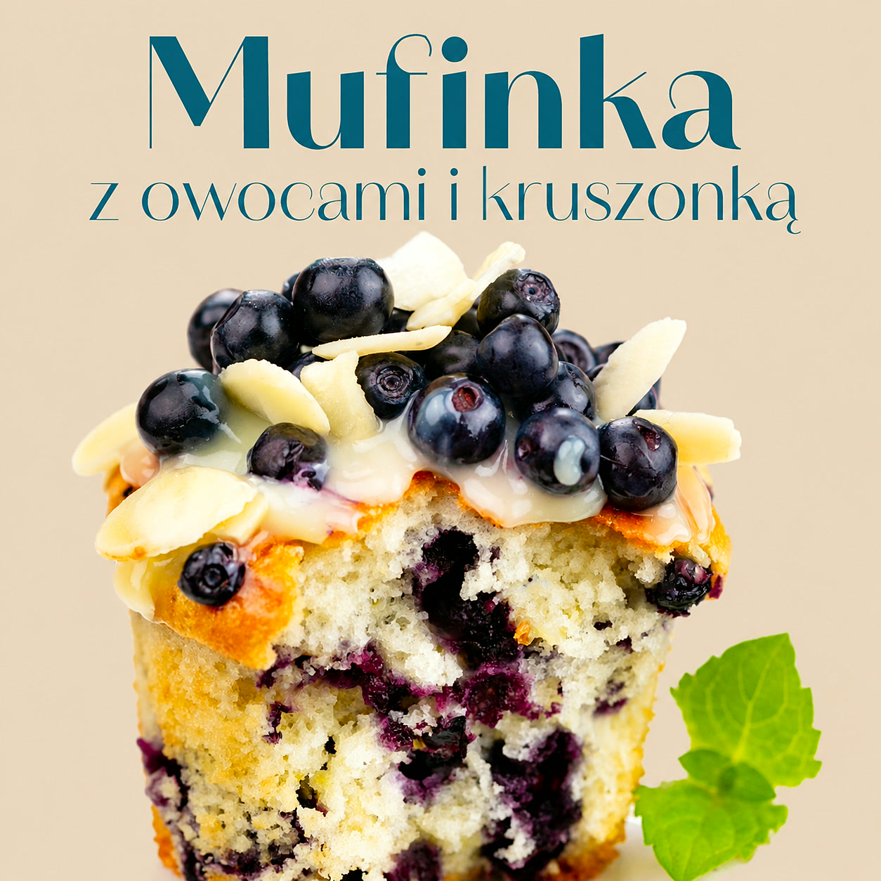 Mufinka z owocami i kruszonką